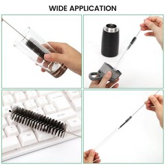 US Nylon Straw Brush Cleaner Bottle Tube Pipe Small Long Cleaning 10Pcs Set