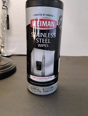 Weiman Stainless Steel Cleaning Wipes 47 Count 7″X7.5″ EZ Open Non-Toxic