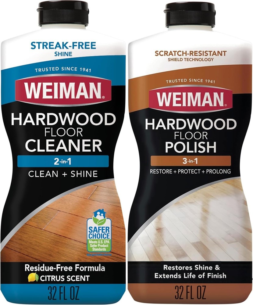 Hardwood Floor Cleaner and Polish Restorer Combo – 2 Pack – High-Traffic