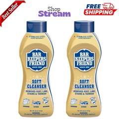2 pack BAR KEEPERS FRIEND Soft Cleanser Liquid All-Purpose Cleaner – 26 oz