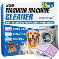 Washing Machine Cleaner Tablets Deep Cleaning Pet Hair Odor Cleaner HE F 24 P…