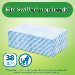 Low Streaking Wet Mopping Cloths, 38 Count Premium Microfiber Cleaning Pads for