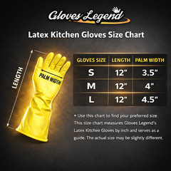 3 Pairs (6 Gloves) – Medium – Yellow Latex Household Cleaning Dishwashing Gloves