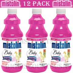 Mistolin 12 Pack General All Purpose Cleaning Solution Kit Baby Scent 15 fl oz