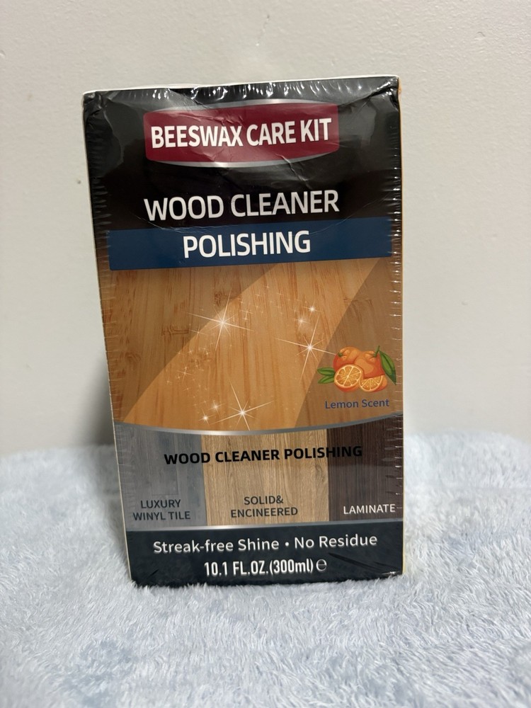 Beeswax Care Kit Wood Cleaner Liquid, Lemon Scent, 10.1 fl oz (300 ml)