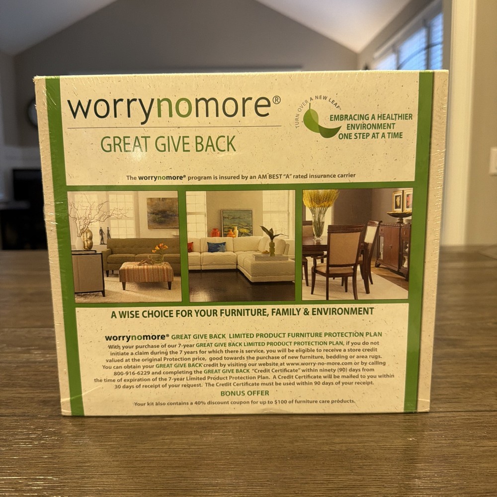 Worrynomore Worry No More Leather Microfiber Wood Furniture Care Cleaner Kit New