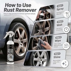 Iron Eraser Rust Remover Spray, Car Wheel Paint Brake Dust Fast Cleaner 120ML US