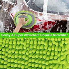 62” Car Wash Brush with Long Handle Chenille Microfiber Car Wash Mop Mitt Ki…