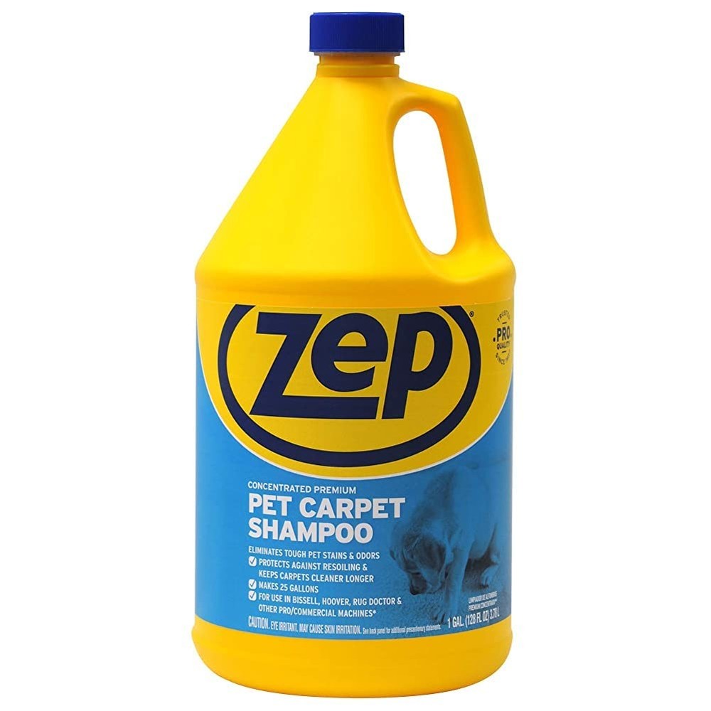 ZEP Carpet Shampoo Clear Low Foam Concentrated 128 oz Liquid Makes 25 Gallons