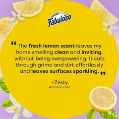 Powerful 2X Concentrated Lemon Cleaner, 56 oz – Multi-Surface & Fresh Scent