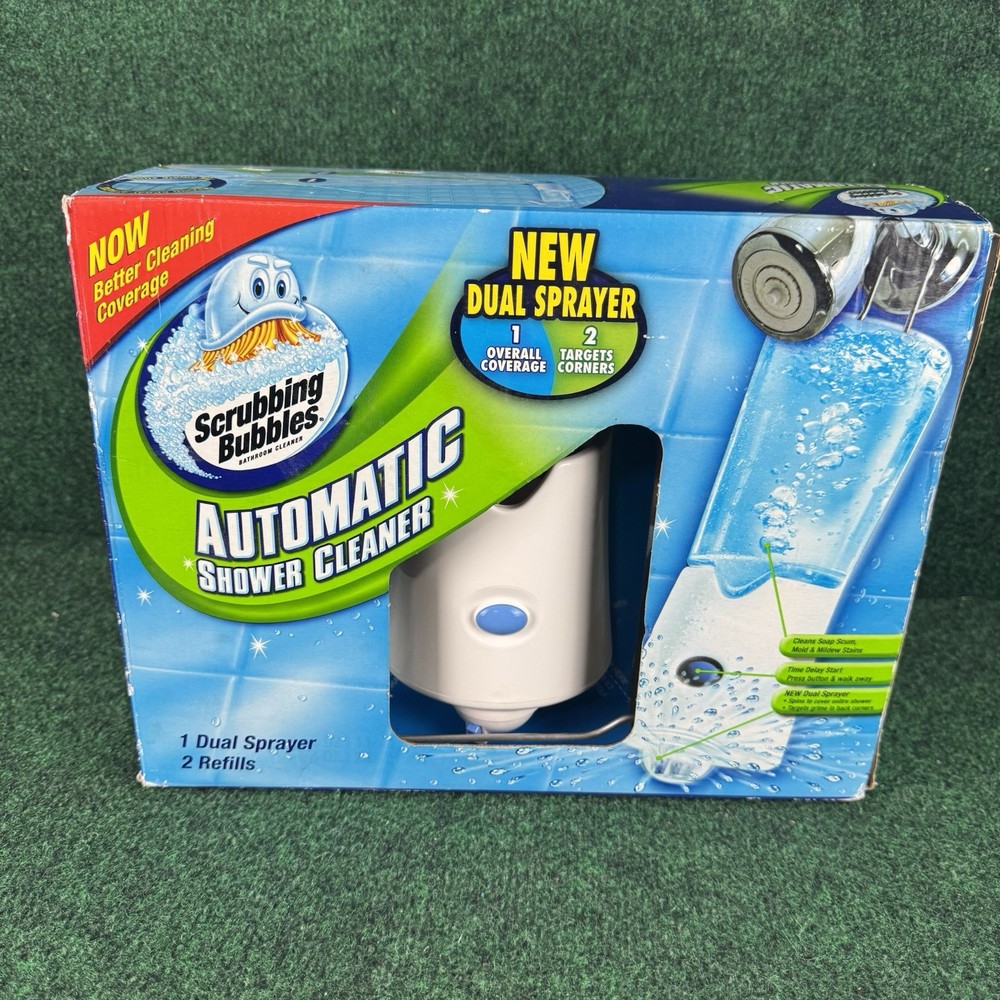 New Unused Scrubbing Bubbles Automatic Shower Cleaner Kit 2 Cleaning Solutions