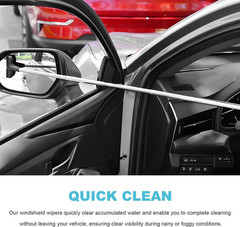Car Rearview Mirror Wiper, Portable Side Mirror Squeegee Water Cleaner with Retr