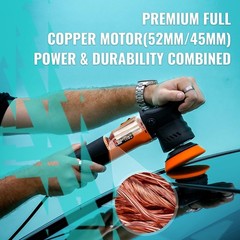 “Mini Polisher 2/3 Inch 630W Random Orbital Car Buffer for Detailing &