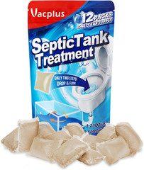 Septic Tank Treatment, 12 Pack, 1-Year Supply, 3X Efficiency | Dissolvable Pa…