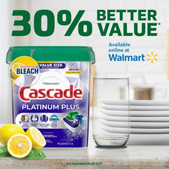 *HOT SALE* Cascade Platinum Plus Dishwasher Detergent Clean, 62 Count