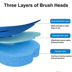 60PCS Disposable Toilet Brush Replacement Heads Cleaning Pads for Cleaner Wand