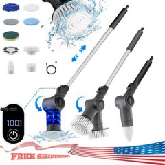 8 IN 1 Electric Spin Scrubber Cordless Power Cleaning Brush Rechargeable Cleaner