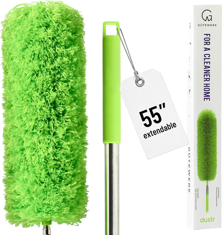 Extendable Microfiber Duster, 55 Inch – Feather Dusters for Cleaning Ceiling Fan