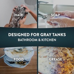 Gray Tank RV Toilets Treatment with Enzyme Formula, RV Cleaning Supplies