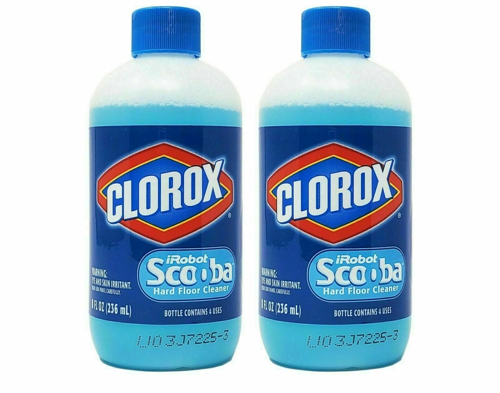 2 Pack Clorox Floor Cleaner iRobot Scooba Hard Floor 8oz Bottle, Surfactant
