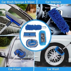 72 Car Wash Brush with Long Handle, On/Off Switch for Car RV Truck Boat Washing