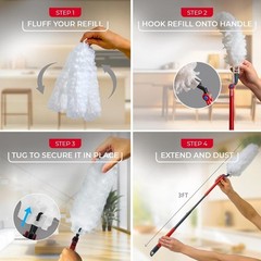 Flex & Catch Heavy Duty Dusting Kit with 3 Disposable Duster Refills | New & …