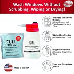 Crystal Clear Exterior Window Cleaning Refill – Two 4 Oz Packets for 27 ft