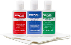 PK1-2 Plastic Clean and Shine, Fine Scratch Remover and Heavy-Scratch Remover an