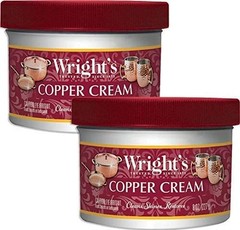 Wright’s Copper and Brass Polish and Cleaner Cream- 8 Ounce – 2 Pack – Gently
