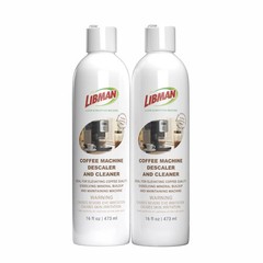 Libman Coffee Machine Descaler & Cleaner, Mineral Buildup Dissolution, 16oz, 2PK