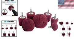 Abrasive Drill Buffing Set 7pcs Non Woven Metal Surface Cleaning Accessories