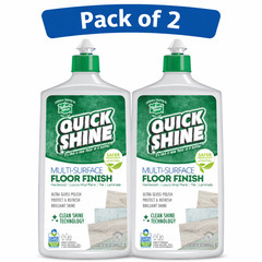 (2 Pack) Quick Shine Multi-Surface Floor Finish Polish 27oz PFAS-Free Gloss