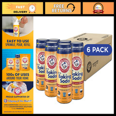 Pure Baking Soda Shaker 12 Oz – Pack of 6 – Versatile Cleaning & Baking Essentia