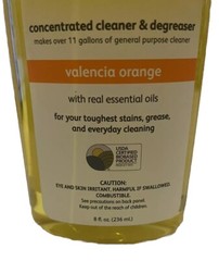 Citra Solv 8 oz Cleaner and Degreaser Natural Concentrate Valencia Orange