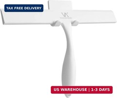 Shower Squeegee for Glass Doors, 11-Inch Silicone Squeegee with Non-Slip Handle
