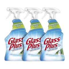 Glass Cleaner, 32 fl oz Bottle, Multi-Surface Glass Cleaner (Pack of 3)