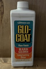 Johnson Wax Glo-Coat Floor Finish 46oz SC Johnson 1984 Hard Gloss 80% Full