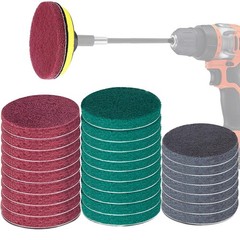 Power Scrub Pads Drill Attachment, 30 Pieces 5 Inch Headlight Restoration Kit…