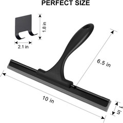 Luxury 10-Inch Shower Glass Squeegee with Non-Slip Handle – Effortless Clean