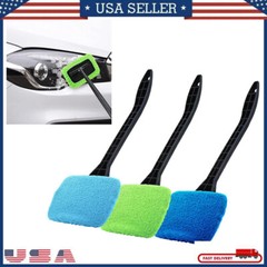 3Pack Window Windshield Cleaning Tool Microfiber Car Wiper Cleaner Glass Brush