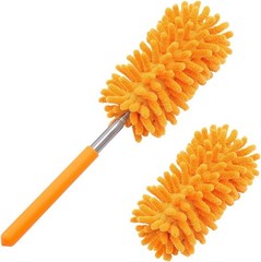 Extendable Microfiber Duster 2-Pack with Replaceable Heads – Hand Washable
