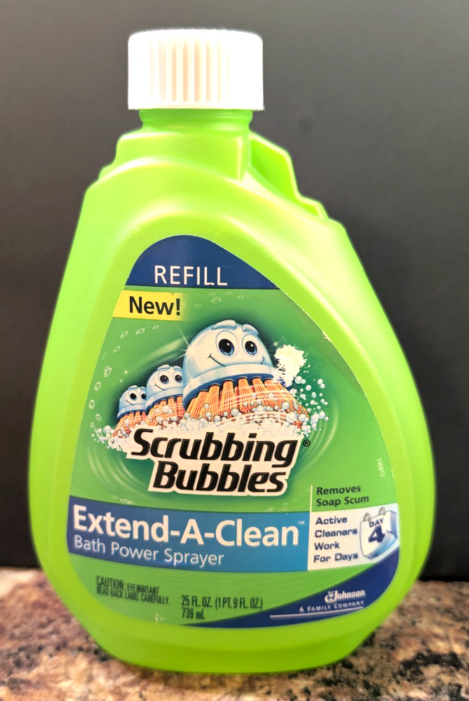 Scrubbing Bubbles Extend-A-Clean Power Sprayer Cleaner Refill 25 fl oz New