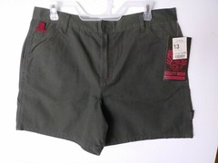 ARIZONA UTILITY WEAR SHORT PANTS 100% COTTON ORIGINAL FIT OLIVE SIZE 13 NWT JCPC