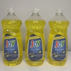 Lot 3 JOY Ultra Dish Soap 30 Oz Sea Turtle Label NEW Sealed Discontinued Lemon