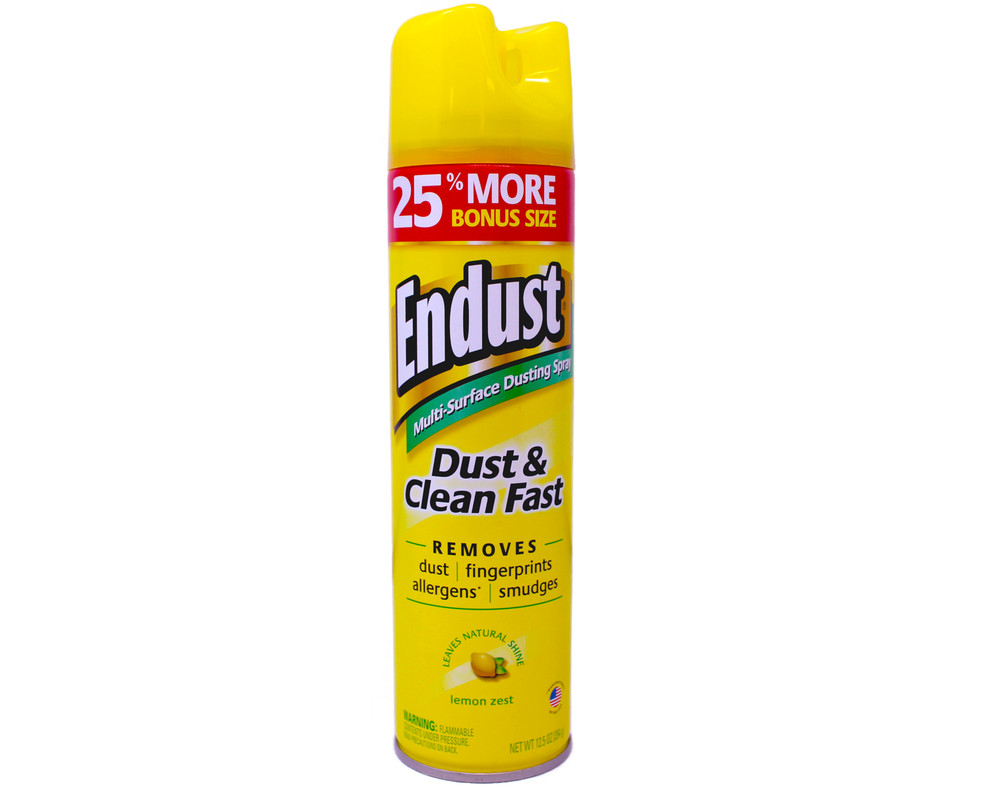 Endust Multi-Surface Dusting & Cleaning Spray, Lemon Zest 12.50 oz