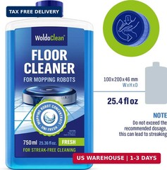 WoldoClean Floor Cleaner Solution for Robot Mops 25.36 fl.oz – Concentrate Makes