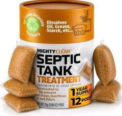 Septic Tank Treatment – 12 Pods 1 Year Supply – RV Toilet Treatment – Dissolvab
