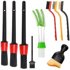 Auto Car Detailing Brush Set Car Interior Cleaning Kit Includes 3 Boar Hair D…
