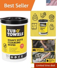 90 Count Heavy-Duty 10″ x 12″ Multi-Surface Wipes – Gentle on Skin, Citrus Fresh