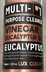2-Pk LUX CLEAN ~VINEGAR + EUCALYPTUS OIL Kitchen Refresh Cleaner Odor Deodorizer